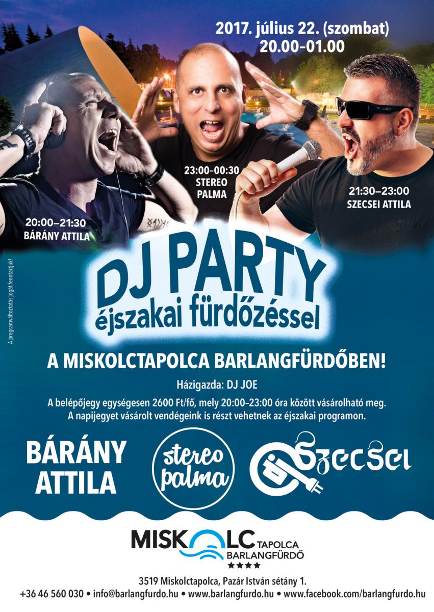 DJ Party Éjszakai fürdőzéssel július 22-én!