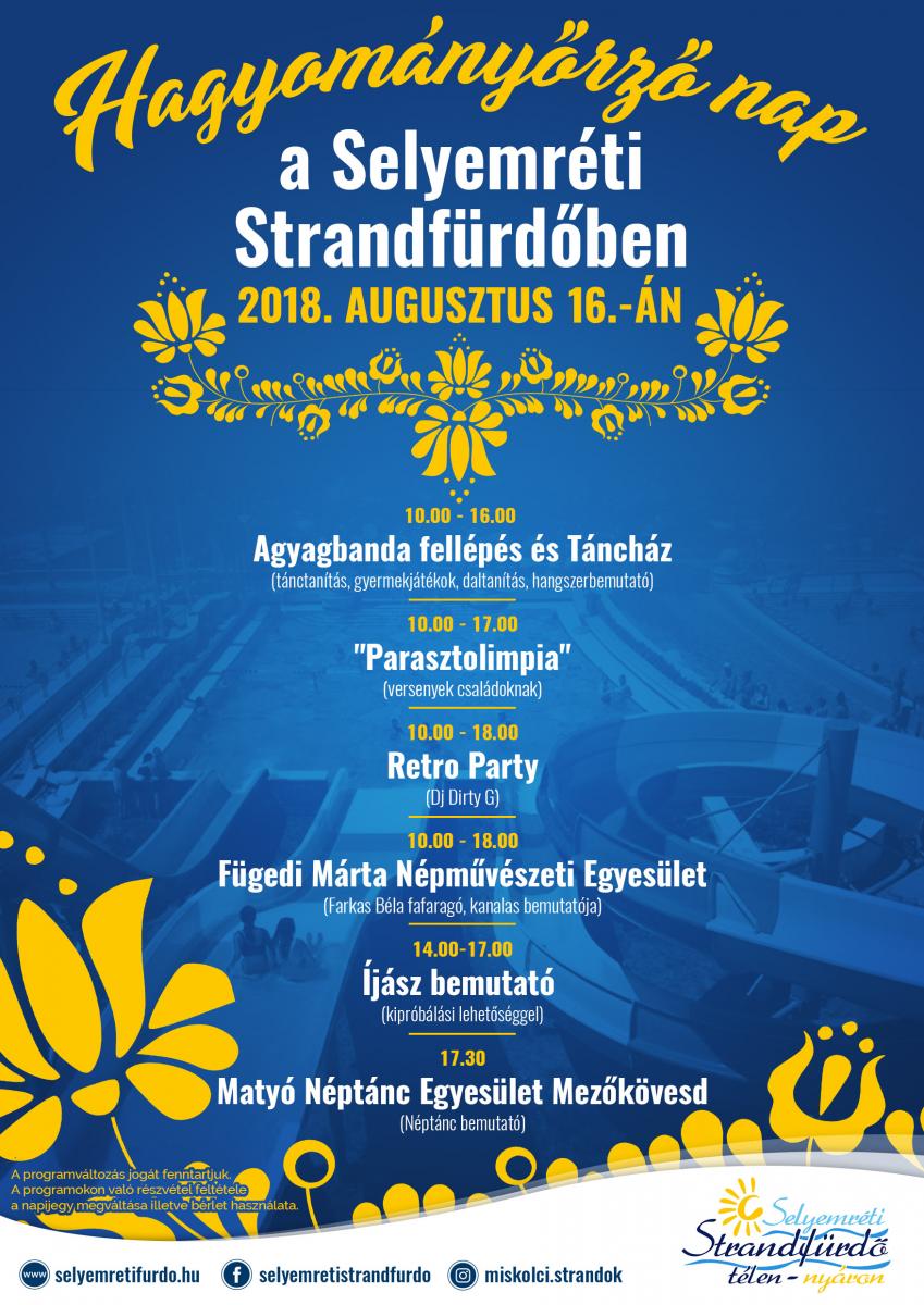 Hagyományőrző nap a Selyemréti Strandfürdőben