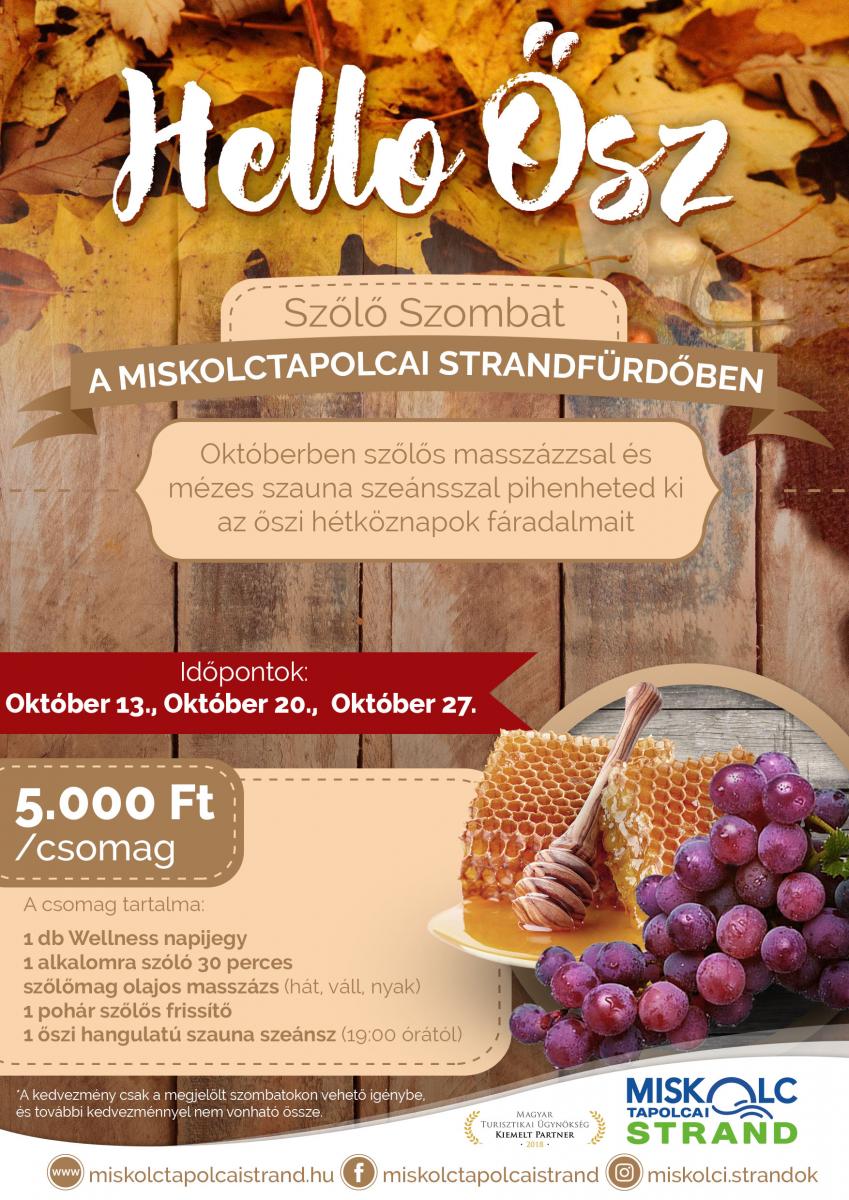 Hello ősz - Szőlő szombat a Miskolctapolcai Strandfürdőben