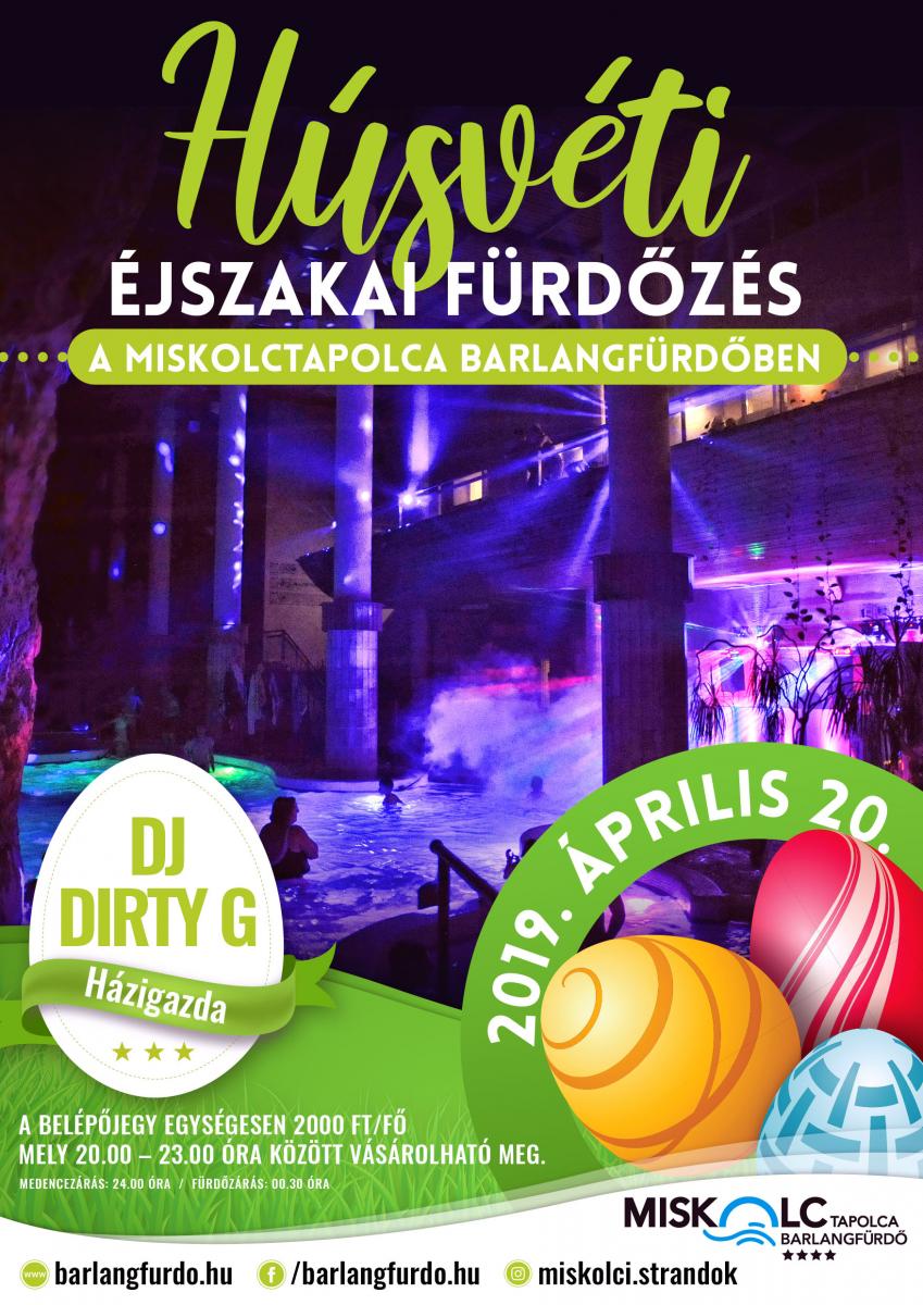 Húsvéti éjszakai fürdőzés a Miskolctapolca Barlangfürdőben