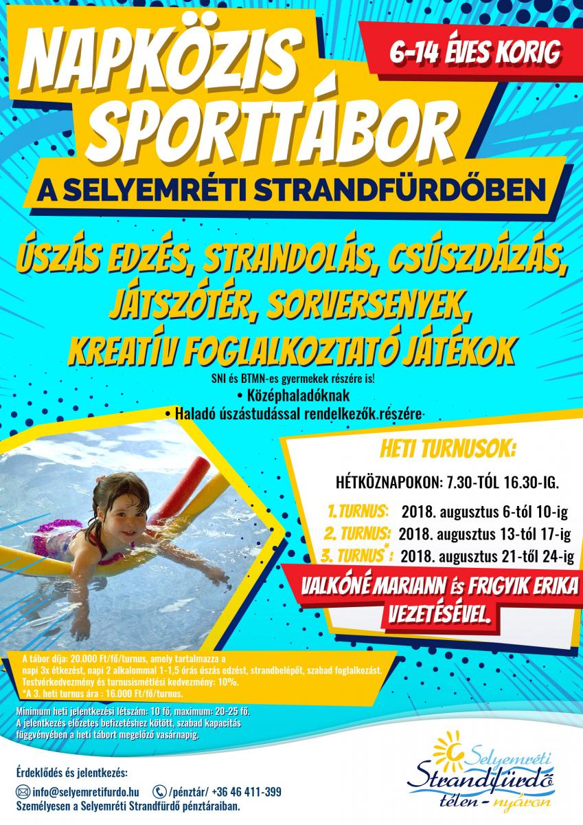 Napközis Sporttábor a Selyemréti Strandfürdőben