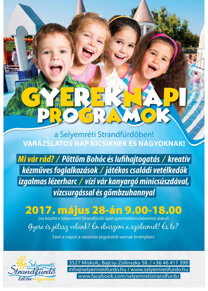 Gyereknapi programok a Selyemréti Strandfürdőben!
