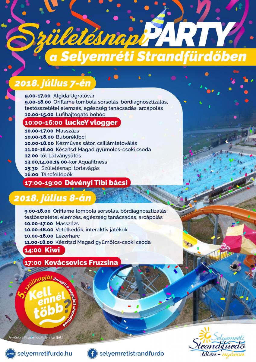 Születésnapi Party a Selyemréti Strandfürdőben