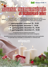 Adventi gyertyagyújtás az Ellipsum Élményfürdő előtt